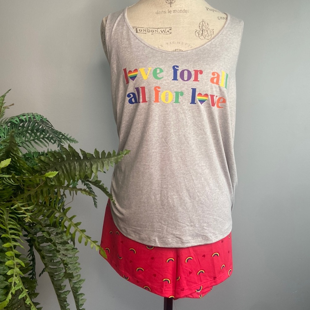 JoySpun 3XL 22W/ 24WTwo Piece 🌈 Tank Top Short Set Loungewear Sleep Outf… - Picture 3 of 8